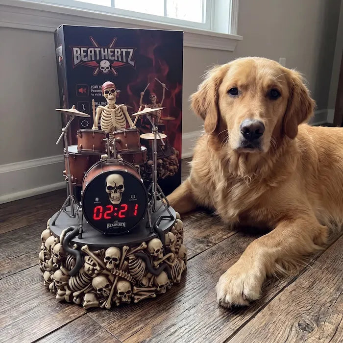 The Smart Kinetic Skeleton Drummer Clock