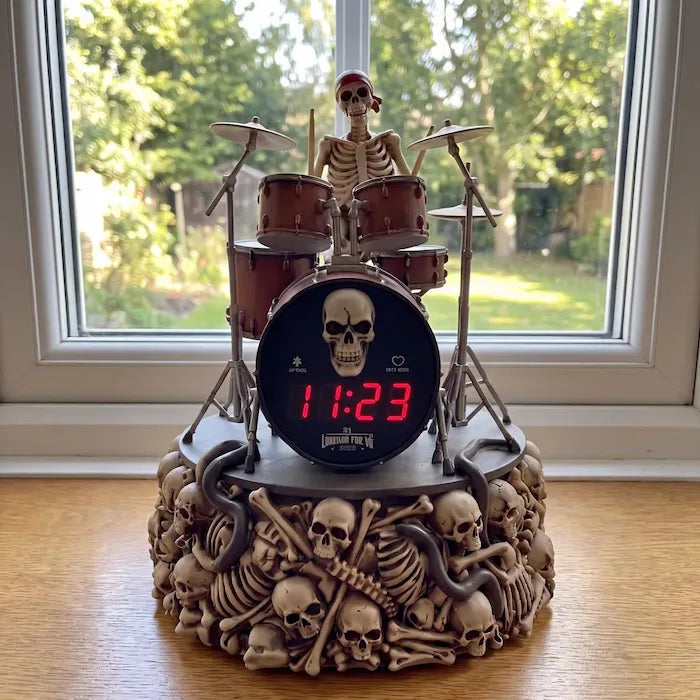 The Smart Kinetic Skeleton Drummer Clock