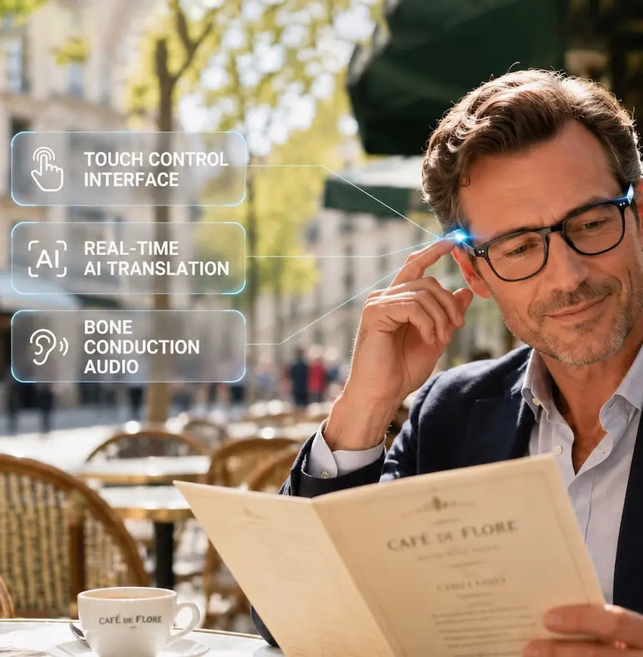 Smart AI Glasses: Photochromic Translators with AI Zoom!