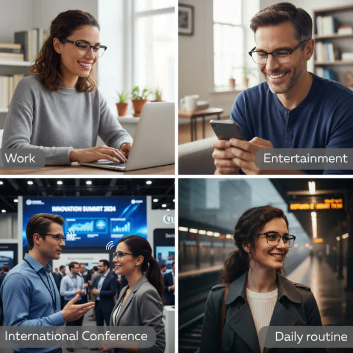 VisionX AI™ – Smart Translation Sunglasses with AI Zoom