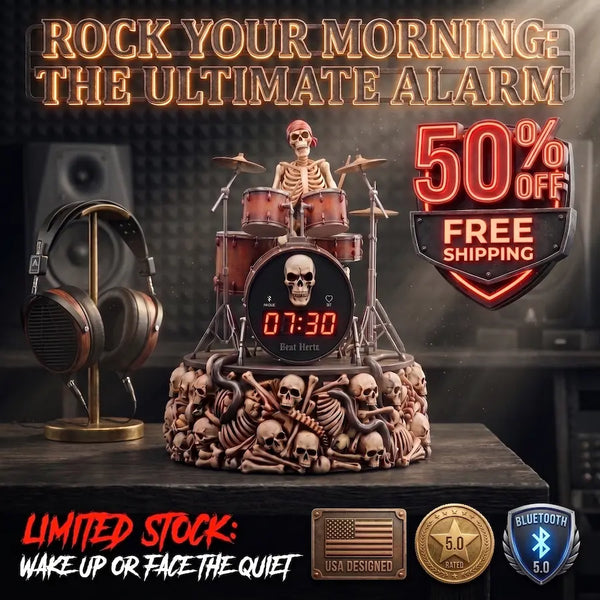 The Smart Kinetic Skeleton Drummer Clock
